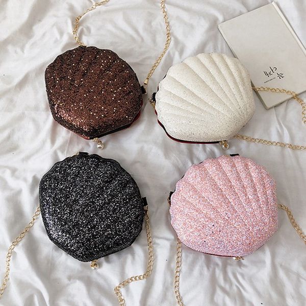 women chain shoulder bag messenger bags sequin shell shape pu crossbody handbag girls fashion small satchel bags
women chain shoulder bag messenger bags sequin shell shape pu crossbody handbag girls fashion small satchel bags