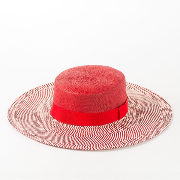 color matching striped bowknot papyrus sunshade cap straw hat flat cap beach big eaves flat straw hat, Blue;gray
color matching striped bowknot papyrus sunshade cap straw hat flat cap beach big eaves flat straw hat, Blue;gray