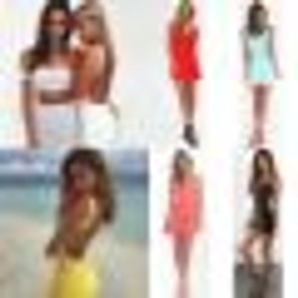 2019 5 color halter strap dress spring and summer solid color european and american skirt v neck skirt, Black;gray
2019 5 color halter strap dress spring and summer solid color european and american skirt v neck skirt, Black;gray