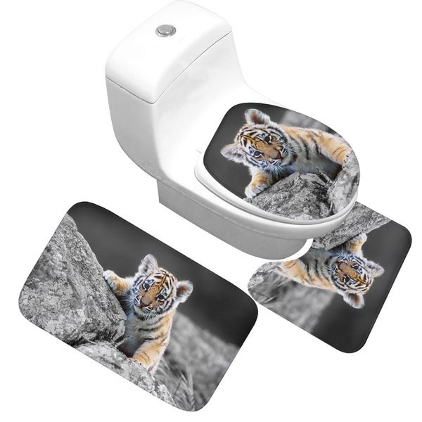 little tiger pattern toilet 3 piece set bathroom mat u-shaped floor mat toilet cover water absorbent non-slip bathroom rug
little tiger pattern toilet 3 piece set bathroom mat u-shaped floor mat toilet cover water absorbent non-slip bathroom rug