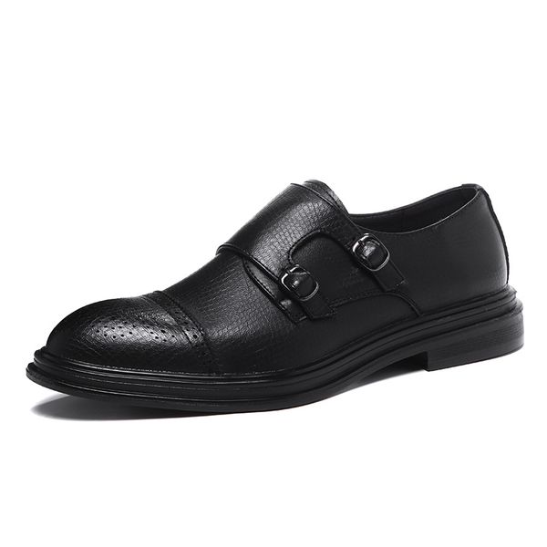 Men Double Monk Strap Slip On Loafer Perforated Design Men's Dress Shoes Snake-Grain Male Penny Loafers Men Gifts, Black
Men Double Monk Strap Slip On Loafer Perforated Design Men's Dress Shoes Snake-Grain Male Penny Loafers Men Gifts, Black