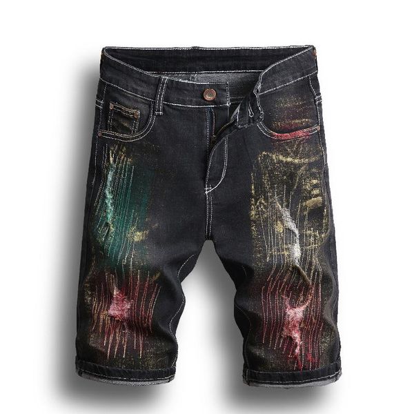 20 fashion hole patch cloth five-point pants european and american trend jeans export high-quality men's denim shorts 28-38, Blue
20 fashion hole patch cloth five-point pants european and american trend jeans export high-quality men's denim shorts 28-38, Blue