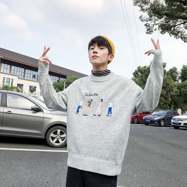 men winter autumn sweater pullover large size o-collar clothes long sleeve jumper sweaters knitted clothing for men 2019 new, White;black
men winter autumn sweater pullover large size o-collar clothes long sleeve jumper sweaters knitted clothing for men 2019 new, White;black
