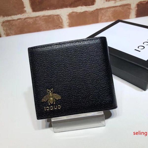 luxury celebrity design letter bee insect metal buckle two fold wallet cowhide leather black 523664 short purse clutch 
luxury celebrity design letter bee insect metal buckle two fold wallet cowhide leather black 523664 short purse clutch