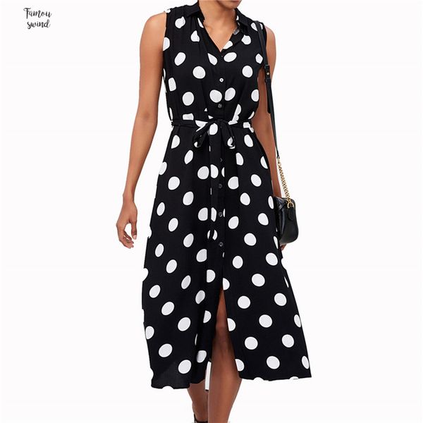 new dot chiffon summer dress elegant arrivals print sleeveless office ladies dresses turn down collar sashes beach dress chiffon vestido, Black;gray
new dot chiffon summer dress elegant arrivals print sleeveless office ladies dresses turn down collar sashes beach dress chiffon vestido, Black;gray