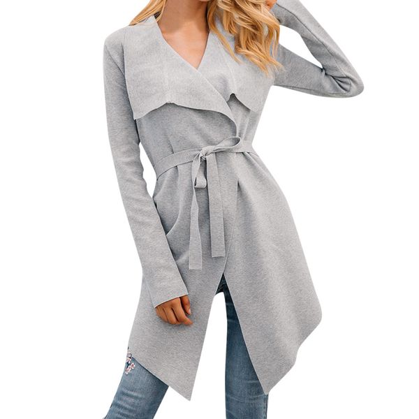 home&nest 2019 women's loose coat open front long sleeve raw cut hem waterfall collar irregular trench cardigan with belt #0802, Tan;black
home&nest 2019 women's loose coat open front long sleeve raw cut hem waterfall collar irregular trench cardigan with belt #0802, Tan;black