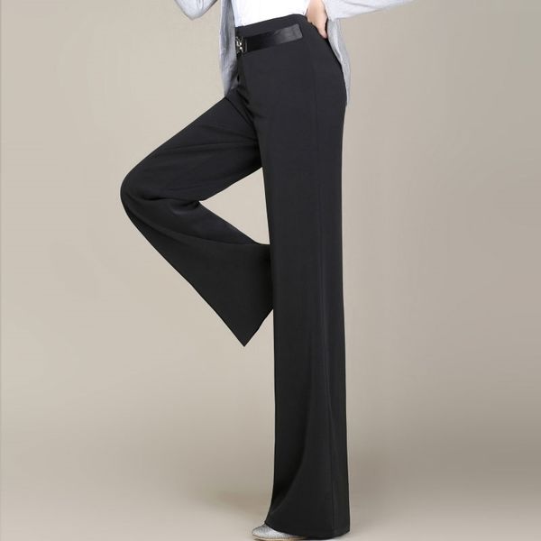 stage wear lady modern dance pants female black high waist trousers girls ballroom dancing suit broad leg rumba samba b-6884, Black;red
stage wear lady modern dance pants female black high waist trousers girls ballroom dancing suit broad leg rumba samba b-6884, Black;red