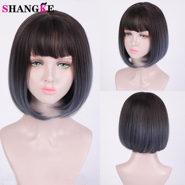 shangke ombre black short straight with bangs bob hairstyle synthetic wigs for women cosplay wigs heat resistant fake hair
shangke ombre black short straight with bangs bob hairstyle synthetic wigs for women cosplay wigs heat resistant fake hair