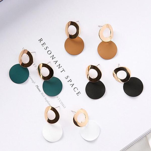 fashion statement earrings black white gold round circle geometric earrings for women punk metal earring trendy jewelry elegant, Silver
fashion statement earrings black white gold round circle geometric earrings for women punk metal earring trendy jewelry elegant, Silver