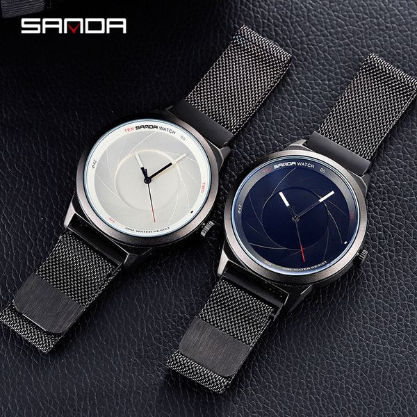 sanda new watch lens concept watch quartz sports waterproof creative simple trend men and women couples, Slivery;brown
sanda new watch lens concept watch quartz sports waterproof creative simple trend men and women couples, Slivery;brown