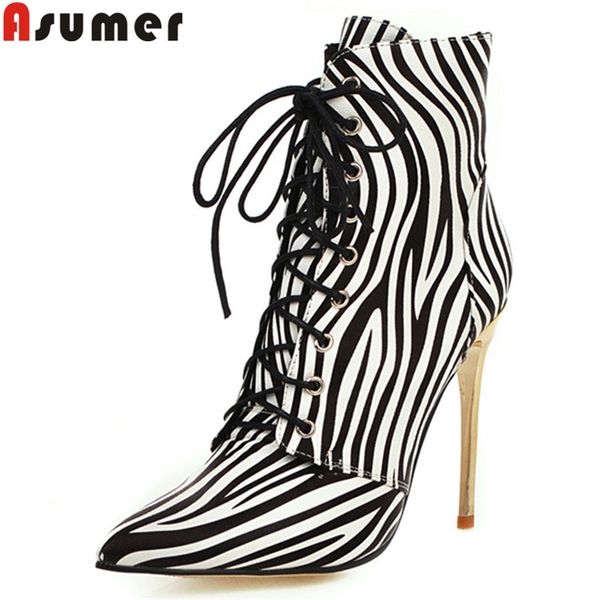 asumer plus size 34-48 fashion ankle boots pointed toe lace up autumn winter boots thin high heels prom ladies 2020 new, Black
asumer plus size 34-48 fashion ankle boots pointed toe lace up autumn winter boots thin high heels prom ladies 2020 new, Black