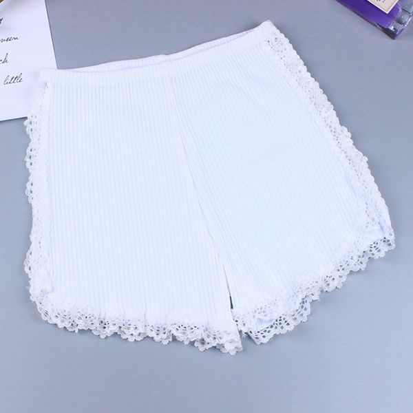 women girls thread ribbed knit safety shorts solid color seamless stretchy pants lace trim splicing cotton underpants, Black;pink
women girls thread ribbed knit safety shorts solid color seamless stretchy pants lace trim splicing cotton underpants, Black;pink