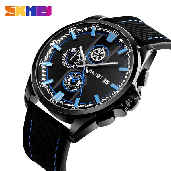 skmei men quartz watches genuine leather men sports chronograph watches waterproof clock date male watch, Slivery;brown
skmei men quartz watches genuine leather men sports chronograph watches waterproof clock date male watch, Slivery;brown