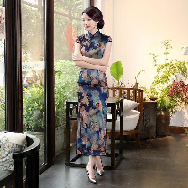 2019 chinese traditional robe chinoise women qipao elegant cheongsam plus lady wedding bridesmaid dress long silk qipao dress, Red
2019 chinese traditional robe chinoise women qipao elegant cheongsam plus lady wedding bridesmaid dress long silk qipao dress, Red