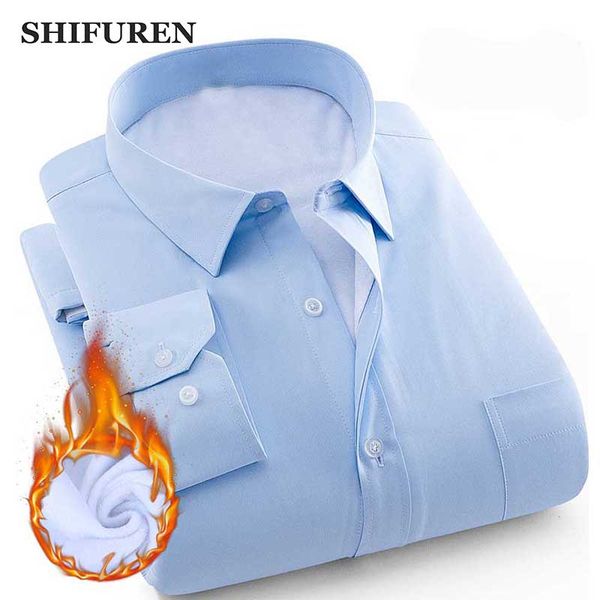 men's casual shirts shifuren winter thicken mens velvet fleece warm male blouse chest pockets long sleeve dress solid color, White;black
men's casual shirts shifuren winter thicken mens velvet fleece warm male blouse chest pockets long sleeve dress solid color, White;black