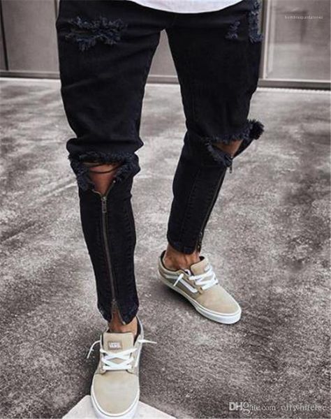 zipper panelled mens pencil pants casual zipper fly males clothing hole mens designer jeans fashion skinny, Blue
zipper panelled mens pencil pants casual zipper fly males clothing hole mens designer jeans fashion skinny, Blue
