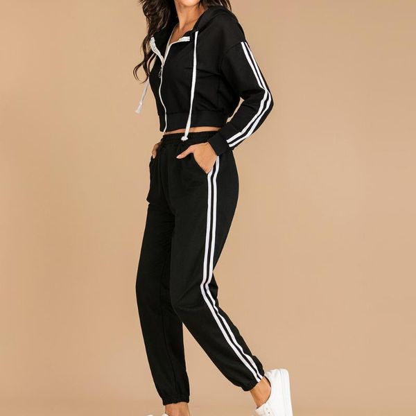striped fashion running sets hooded tracksuit women long sleeve sweatershirt sport suit 2 pcs sports set outfits#g2, White;black
striped fashion running sets hooded tracksuit women long sleeve sweatershirt sport suit 2 pcs sports set outfits#g2, White;black