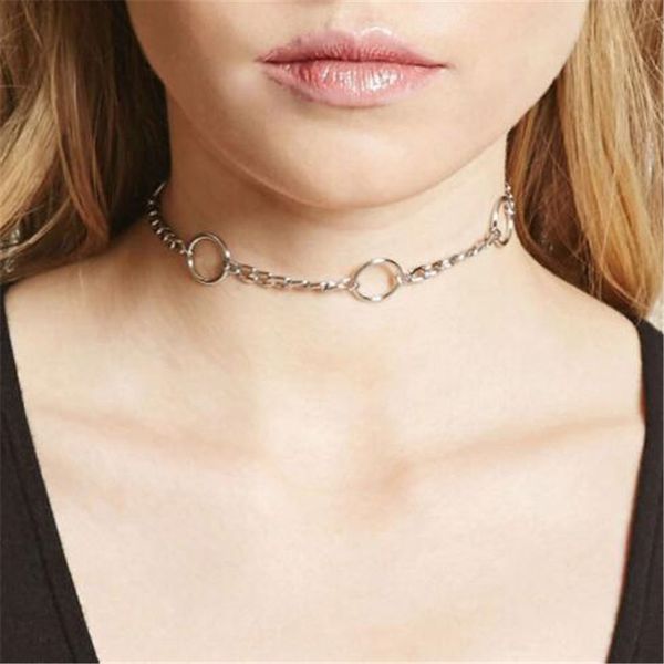 wkoud simple geometric circle choker statement clavicle necklace retro gothic chains gold chain, Silver
wkoud simple geometric circle choker statement clavicle necklace retro gothic chains gold chain, Silver