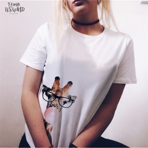summer women t shirts funny giraffe print t shirt tshirts casual fashion short sleeve tees hipster harajuku shirt, White
summer women t shirts funny giraffe print t shirt tshirts casual fashion short sleeve tees hipster harajuku shirt, White