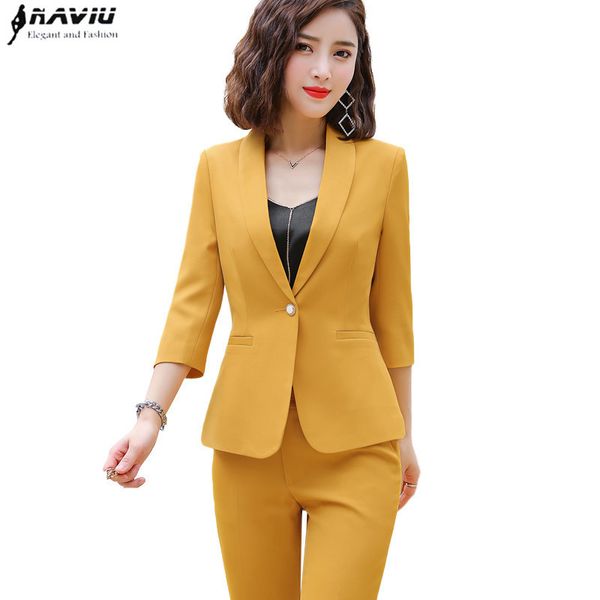 naviu new fashion women clothes 2019 two piece set half sleeve blazer and slim pants office lady plus size formal workwear, White;black
naviu new fashion women clothes 2019 two piece set half sleeve blazer and slim pants office lady plus size formal workwear, White;black