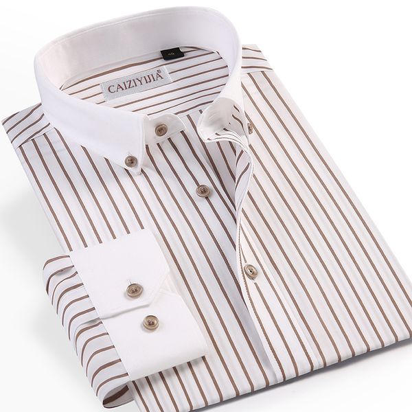 men's dress shirts patchwork collar vertical striped shirt pocket-less design casual long sleeve standard-fit button-down cotton, White;black
men's dress shirts patchwork collar vertical striped shirt pocket-less design casual long sleeve standard-fit button-down cotton, White;black