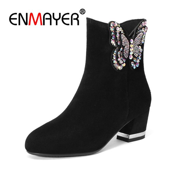 enmayer women ankle boots big size 33-43 causal high heels thick heels fashion boots round toe flock rhinestone shoes zip cr1289, Black
enmayer women ankle boots big size 33-43 causal high heels thick heels fashion boots round toe flock rhinestone shoes zip cr1289, Black