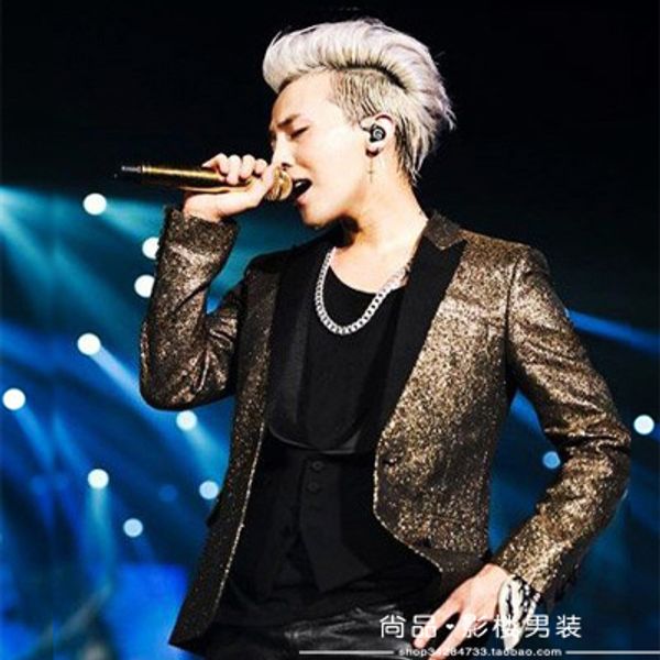s-5xl 2017 new plus size fashion slim bigbang star dj gold sequins suit jacket men's clothing stage singer costumes, White;black
s-5xl 2017 new plus size fashion slim bigbang star dj gold sequins suit jacket men's clothing stage singer costumes, White;black