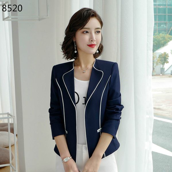 work fashion blazer female long sleeve slim office coat blazer for women autumn jacket outerwear elegant temperament coats, White;black
work fashion blazer female long sleeve slim office coat blazer for women autumn jacket outerwear elegant temperament coats, White;black