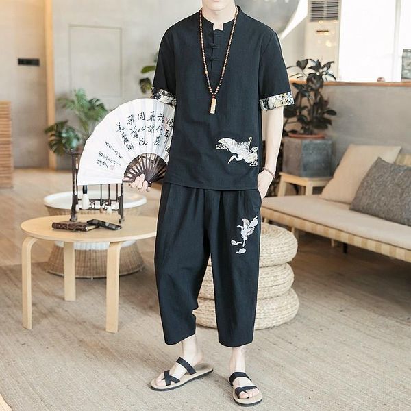 nicemix japanese men shirt & pants chinese style suit summer loose plate buckle two-piece set vintage new summer ropa de hombre, Gray
nicemix japanese men shirt & pants chinese style suit summer loose plate buckle two-piece set vintage new summer ropa de hombre, Gray