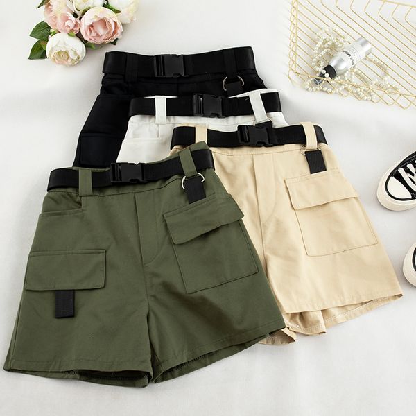 2019 women summer fashion preppy style pleated bud shorts high waist solid color short wide leg pants trousers, White;black
2019 women summer fashion preppy style pleated bud shorts high waist solid color short wide leg pants trousers, White;black