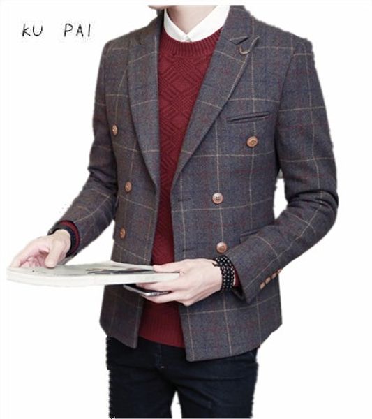 2017 autumn and winter new double-breasted jacket men tide leisure lattice suits male korean version of the suit, White;black
2017 autumn and winter new double-breasted jacket men tide leisure lattice suits male korean version of the suit, White;black