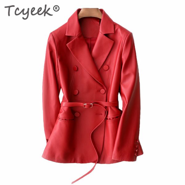 tcyeek 100% genuine leather jacket women winter winter coat female korean fashion ladies sheepskin jacket + belt veste tloor1196, Black
tcyeek 100% genuine leather jacket women winter winter coat female korean fashion ladies sheepskin jacket + belt veste tloor1196, Black