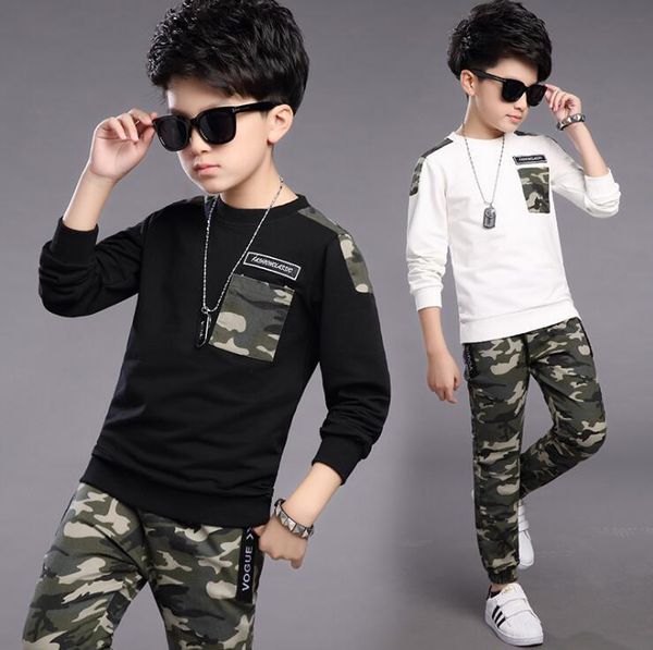 2019 new boy tracksuit clothes set kids spring&autumn cotton school uniform sport camouflage suit boys clothing sets 3 -12 year, White
2019 new boy tracksuit clothes set kids spring&autumn cotton school uniform sport camouflage suit boys clothing sets 3 -12 year, White