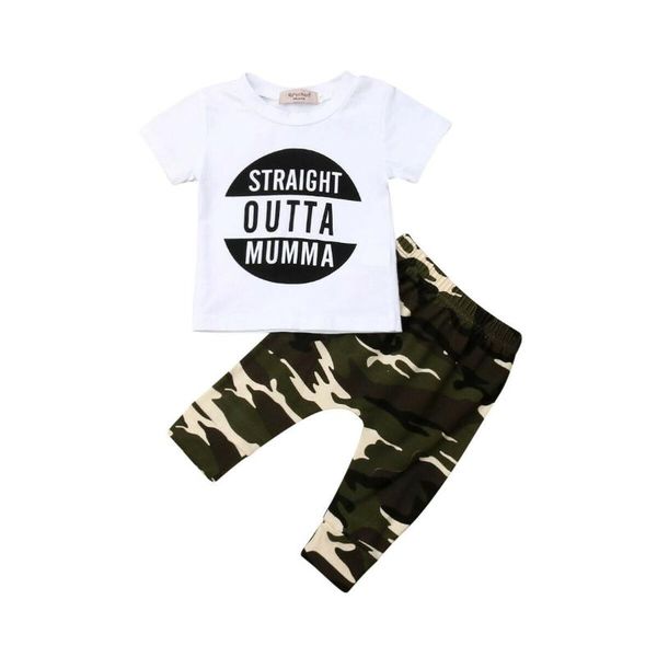 2020 new step baby boy clothes 2pcs letter t-shirt camo pants fashion outdoor newborn boy suit, White
2020 new step baby boy clothes 2pcs letter t-shirt camo pants fashion outdoor newborn boy suit, White
