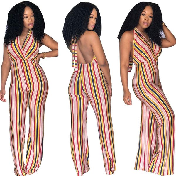 striped print jumpsuit women summer sleeveless long romper boho backless playsuit 6150, Black;white
striped print jumpsuit women summer sleeveless long romper boho backless playsuit 6150, Black;white