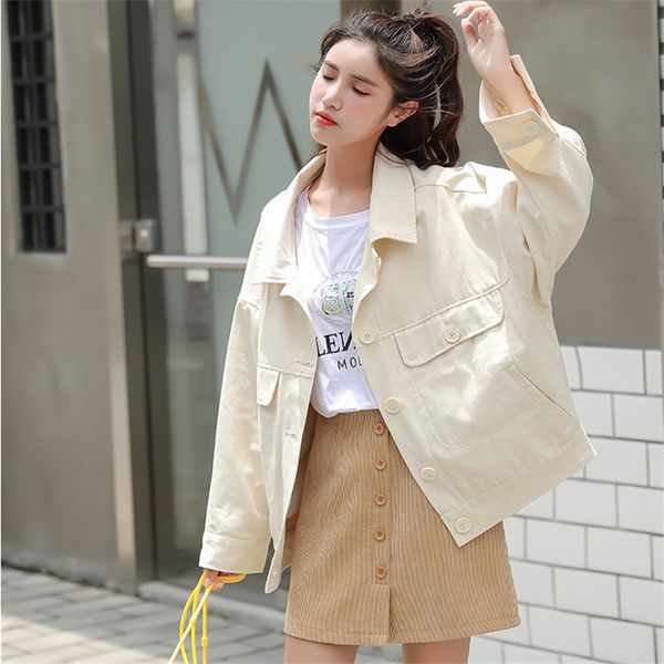hzirip apricot female jackets casual brief high street students fresh fashion chic stylish pockets autumn loose short coat, Black;brown
hzirip apricot female jackets casual brief high street students fresh fashion chic stylish pockets autumn loose short coat, Black;brown