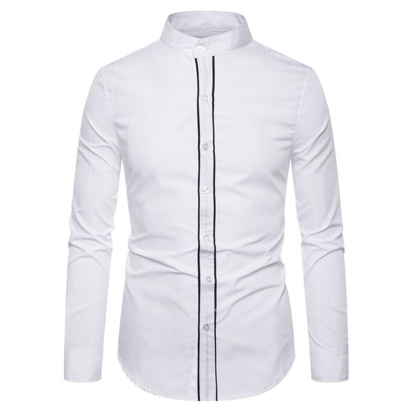 kancoold shirt regular single breasted men's shirt fashion mens long sleeve casual stripe button fit silm blouse nov13, White;black
kancoold shirt regular single breasted men's shirt fashion mens long sleeve casual stripe button fit silm blouse nov13, White;black