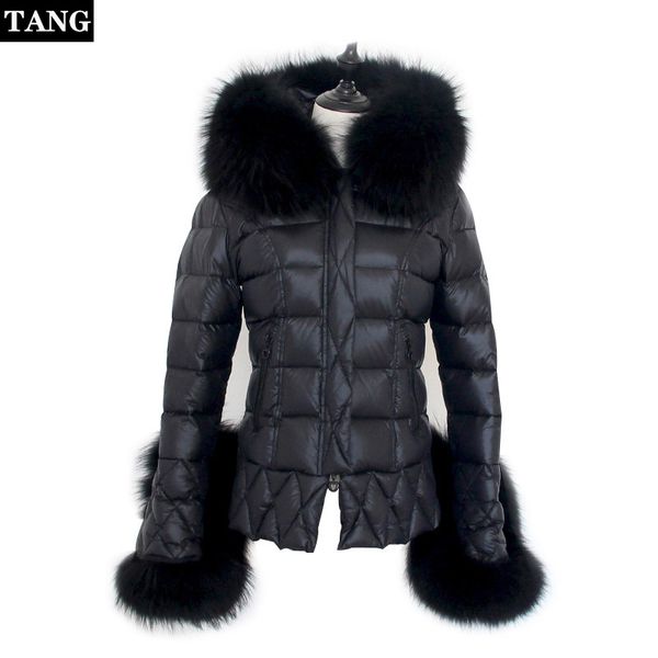 down jackets women super large fur collar winter warm real big raccoon fur hooded coats female slim short parka detachable, Black
down jackets women super large fur collar winter warm real big raccoon fur hooded coats female slim short parka detachable, Black