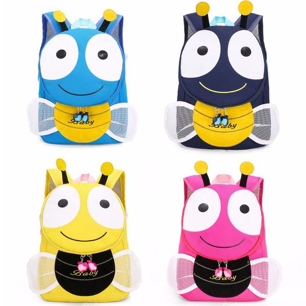 

fashion funny cute bee cartoon backpack toddler mini kindergarten school bag for kids age 1-3 years old