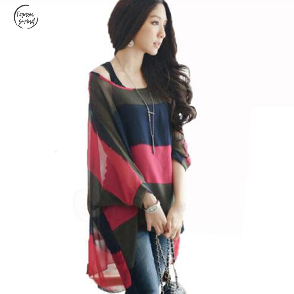 summer blusas blouses women new style striped print casual blouse print shirt batwing sleeve o neck women kimono chiffon, White
summer blusas blouses women new style striped print casual blouse print shirt batwing sleeve o neck women kimono chiffon, White