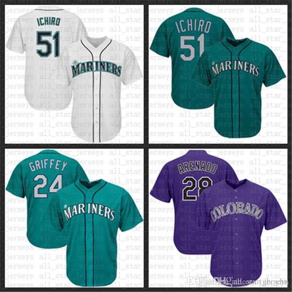 Seattle 51 Ichiro Suzuki Mariners Baseball Jersey 24 Ken Griffey Jr. 22 Robinson Cano Majestic Colorado 28 Nolan Arenado Rockies Jersey
Seattle 51 Ichiro Suzuki Mariners Baseball Jersey 24 Ken Griffey Jr. 22 Robinson Cano Majestic Colorado 28 Nolan Arenado Rockies Jersey