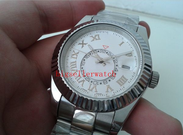 42mm men roman numerals white dial wristwatches sapphire glass 326939 asia automatic mechanical mens sky watches, Slivery;brown
42mm men roman numerals white dial wristwatches sapphire glass 326939 asia automatic mechanical mens sky watches, Slivery;brown