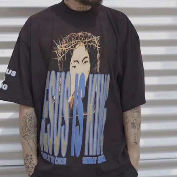 20ss jesus is king glitter letter printing tshirt comfortable short sleeve cotton shirts men women hip-hop couple designer t-shirt t01, White;black
20ss jesus is king glitter letter printing tshirt comfortable short sleeve cotton shirts men women hip-hop couple designer t-shirt t01, White;black