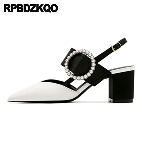 pearl slingback high heels white thick winkle picker summer pointed toe mary janes women shoes sandals pumps strap size 4 34 new, Black
pearl slingback high heels white thick winkle picker summer pointed toe mary janes women shoes sandals pumps strap size 4 34 new, Black
