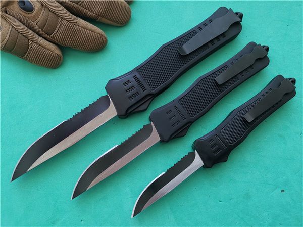 3 pcs A161 combat Dual action automatic knife 3 Size 616 Black Drop Point Serrated Edge EDC Tactical knives Xmas gift P879M Q
3 pcs A161 combat Dual action automatic knife 3 Size 616 Black Drop Point Serrated Edge EDC Tactical knives Xmas gift P879M Q