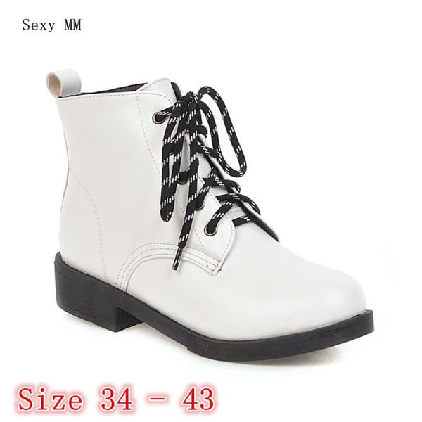 spring autumn women ankle boots casual flat heel shoes woman short boots plus size 34 - 40 41 42 43 botas, Black 
spring autumn women ankle boots casual flat heel shoes woman short boots plus size 34 - 40 41 42 43 botas, Black