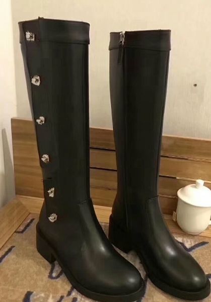 winter fashion leather boots warm boots flat thick root bottomed c button metal zipper casual shoes motorcycle boots for women, Black
winter fashion leather boots warm boots flat thick root bottomed c button metal zipper casual shoes motorcycle boots for women, Black