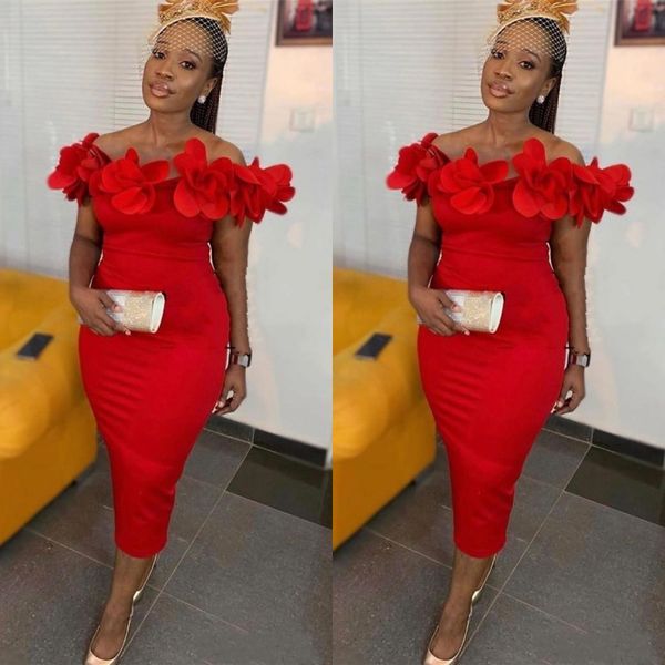 off shoulder red cocktail party dresses 2020 plus size 3d flowers tea length african arabic short prom dresses, Black
off shoulder red cocktail party dresses 2020 plus size 3d flowers tea length african arabic short prom dresses, Black