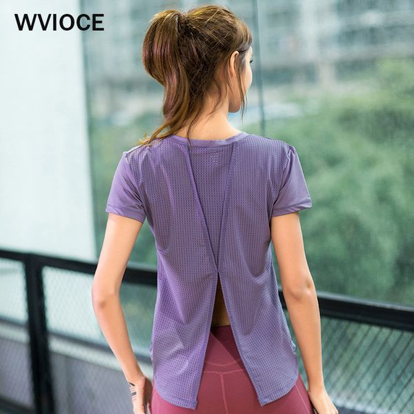 women hollow back yoga shirts short sleeve mesh sports t-shirts quick dry breathable gym shirts female fitness sportswear, White;red
women hollow back yoga shirts short sleeve mesh sports t-shirts quick dry breathable gym shirts female fitness sportswear, White;red