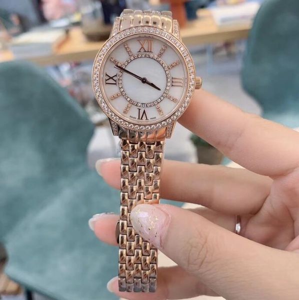 women watch quartz movement 316l stainless steel with diamond watchcase women crystal waterproof wristwatches, Slivery;brown
women watch quartz movement 316l stainless steel with diamond watchcase women crystal waterproof wristwatches, Slivery;brown